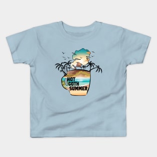 Hot Goth Summer At Beautiful Beach In The Mug Design Kids T-Shirt